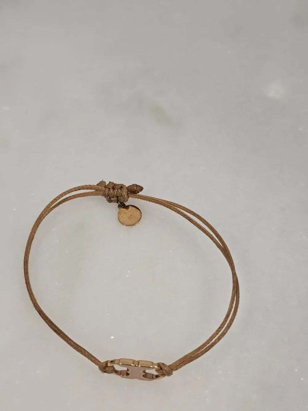Tory burch embrace bracelet brown with rose gold